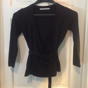 Zara Vintage Black cardigan with long Leash